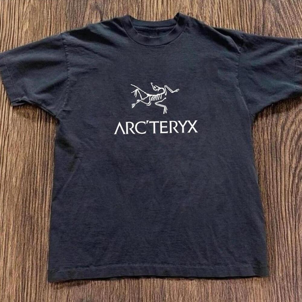 Gildan Men Black T-Shirt Black Arc_Teryx T-Shirt Reprint Shirt